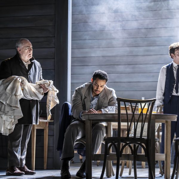 The cast of Long Day's Journey Into Night, starring Brian Cox as James Tyrone